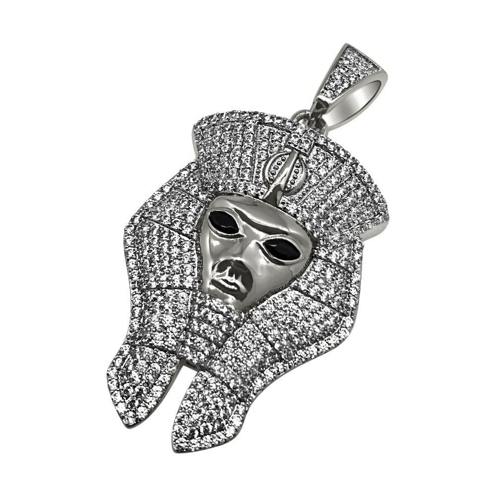 Pharaoh Rhodium CZ Bling Bling Pendant HipHopBling