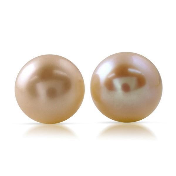 Pink Freshwater Pearl .925 Sterling Silver Earrings (5MM) 5MM HipHopBling