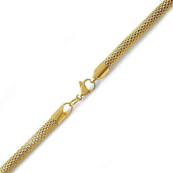 Popcorn IP Gold Stainless Steel Bracelet 4MM HipHopBling