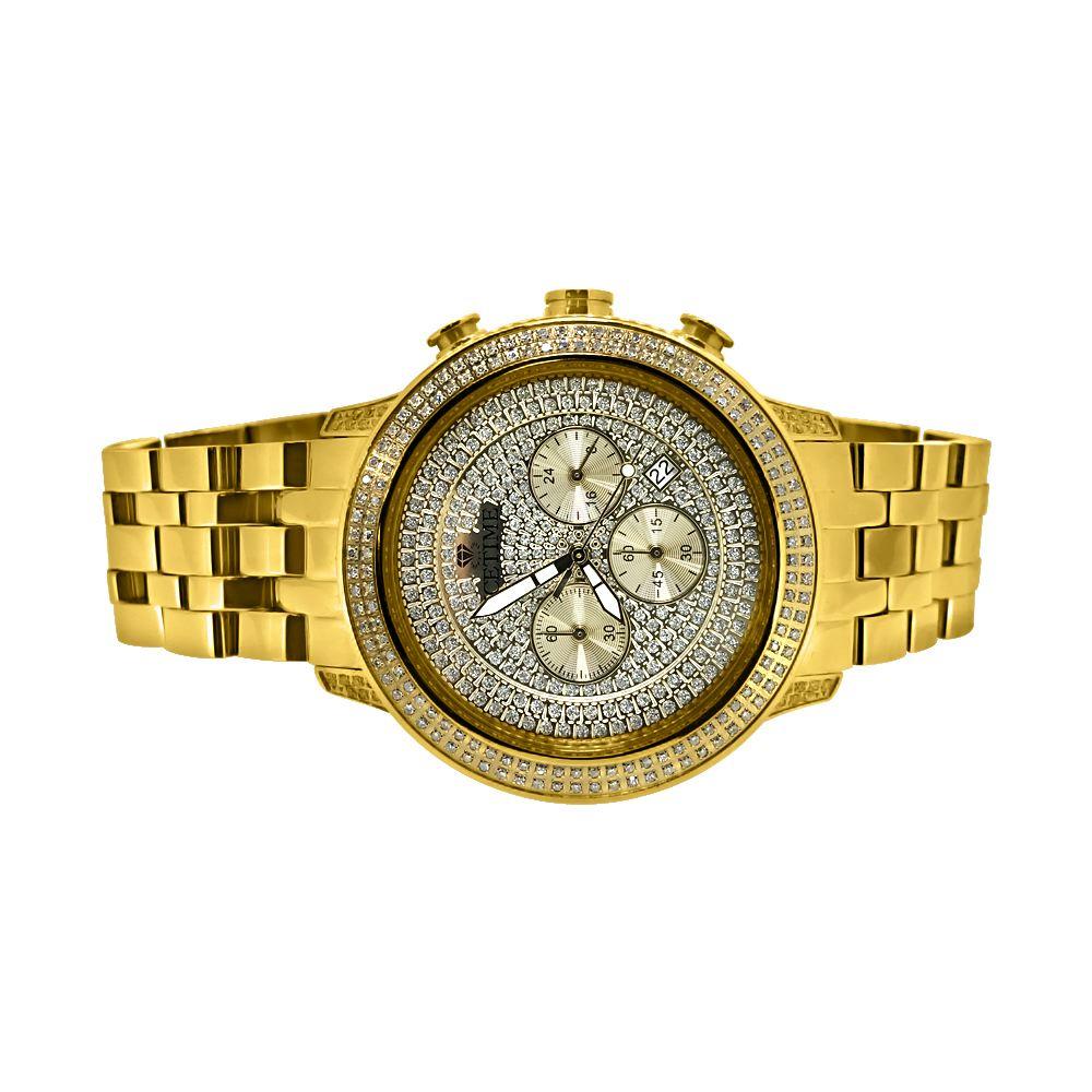 Prince 1.00cttw Diamond Hip Hop IceTime Watch Yellow Gold HipHopBling