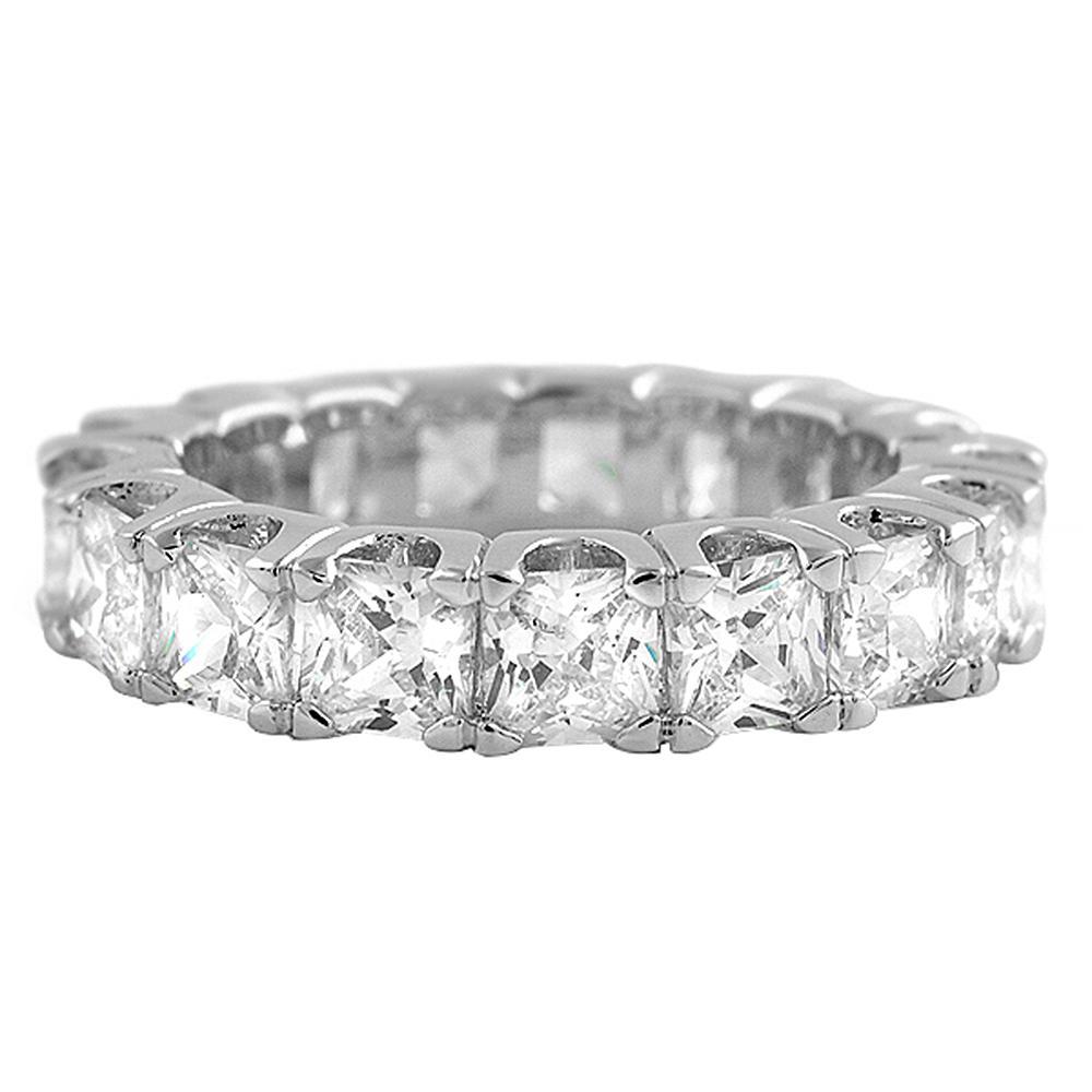 Princess Cut Eternity CZ Bling Bling Ring 6 HipHopBling