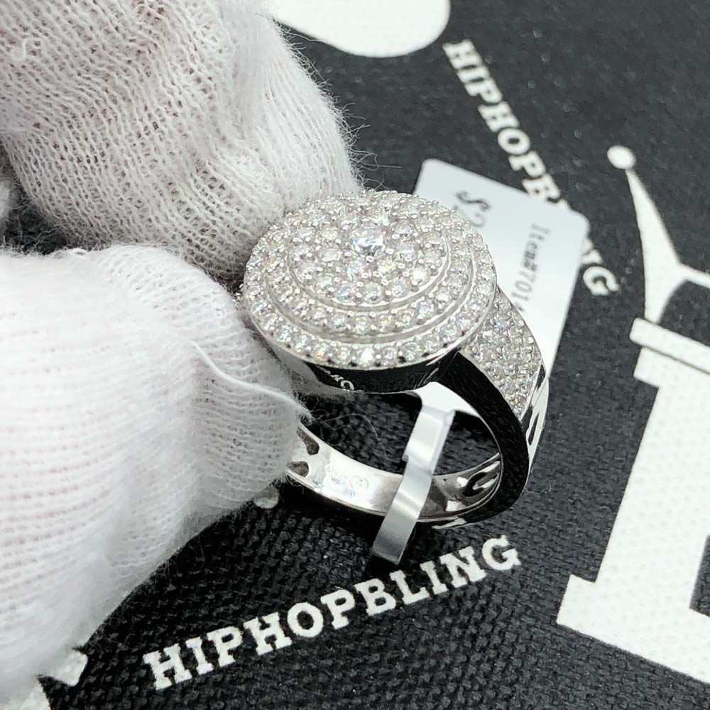 Radiant Iced Out VVS Moissanite Ring .925 Sterling Silver HipHopBling