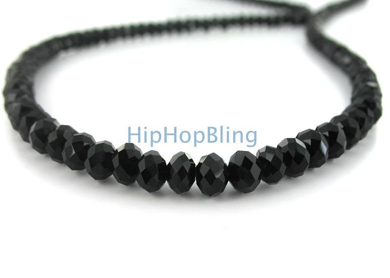 Rick Ross Style Black Diamond Solitaire Necklace 32" HipHopBling