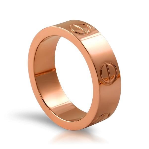 Rose Gold Button Ring High Polished 12 HipHopBling