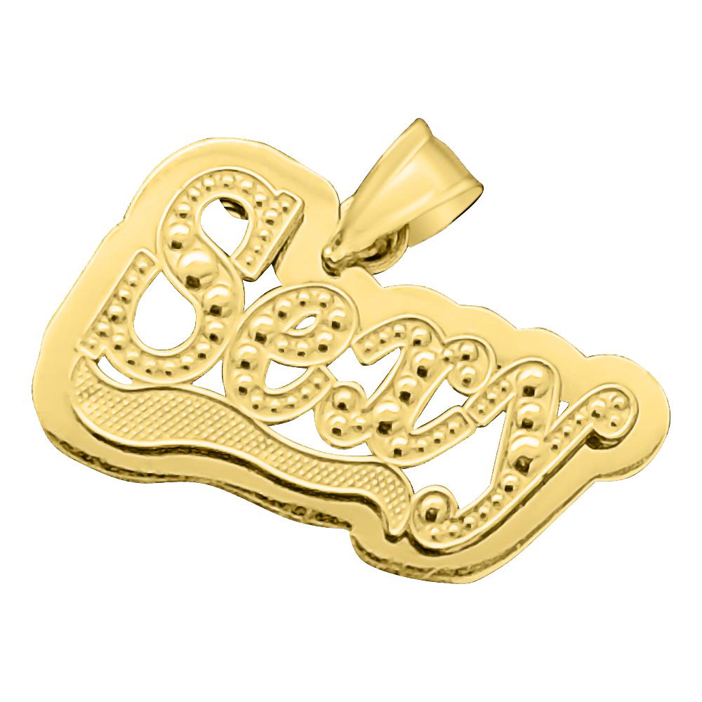 Sexy 10K Yellow Gold Pendant HipHopBling