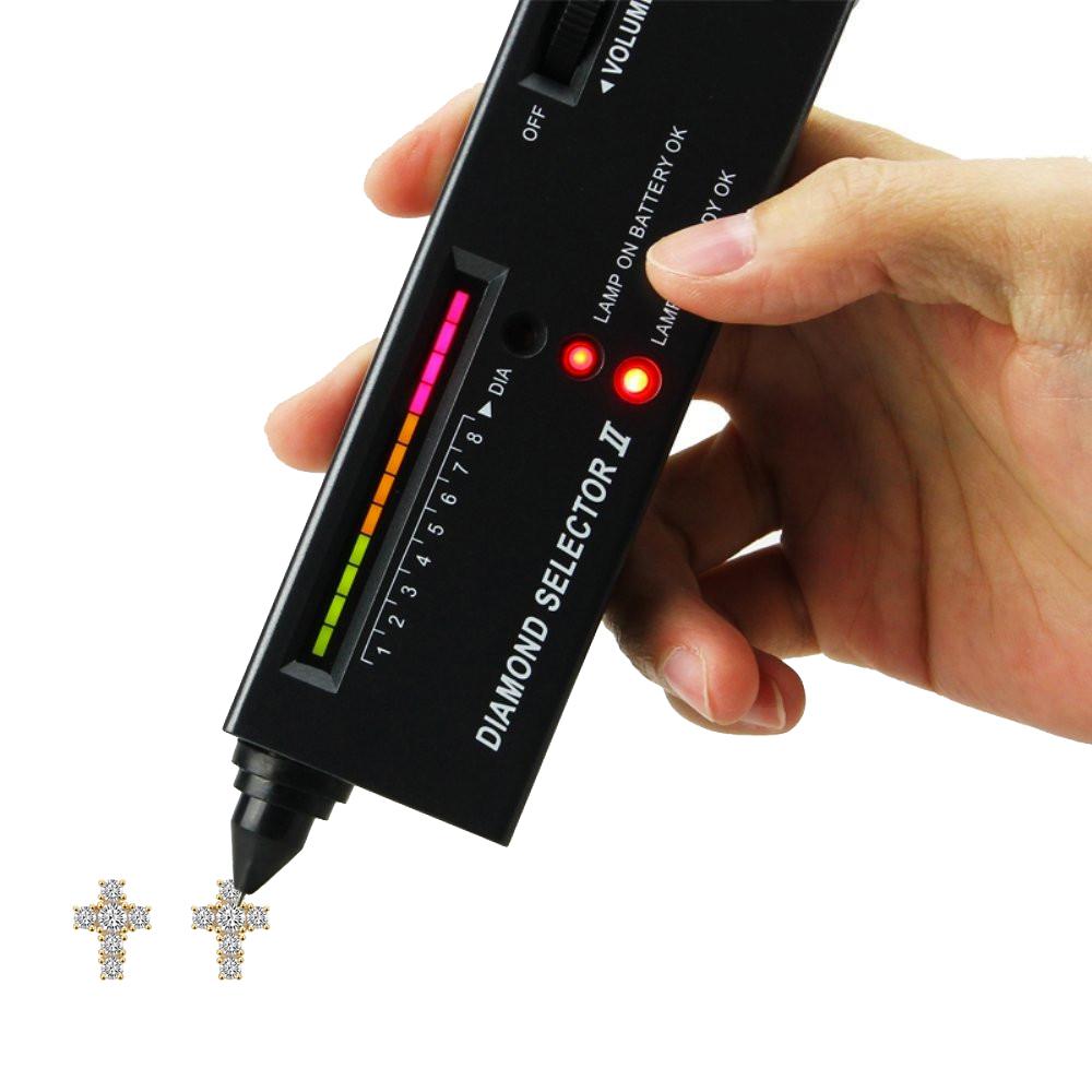 Tennis Cross Stud VVS Moissanite Earrings .925 Sterling Silver White Gold HipHopBling