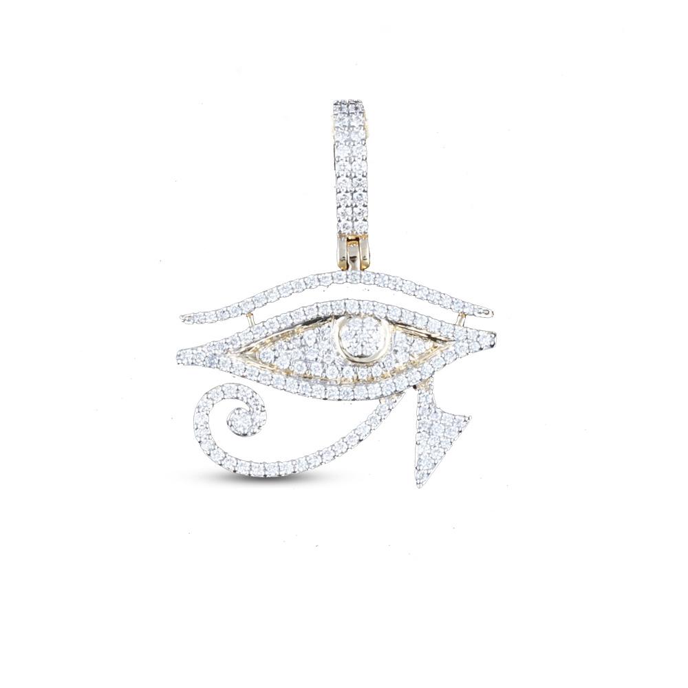 The Eye of Ra Diamond Pendant .85cttw 10K Yellow Gold HipHopBling