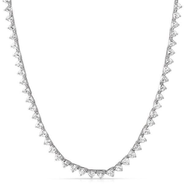 Trillion 4MM 1 Row CZ Rhodium Tennis Chain 18" HipHopBling