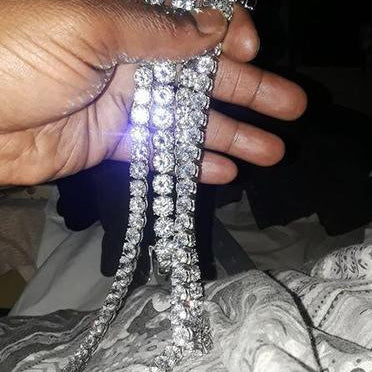 VVS Tennis Chain White Gold 10MM 16" HipHopBling