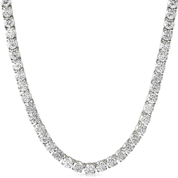 VVS Tennis Chain White Gold 6MM 16" HipHopBling