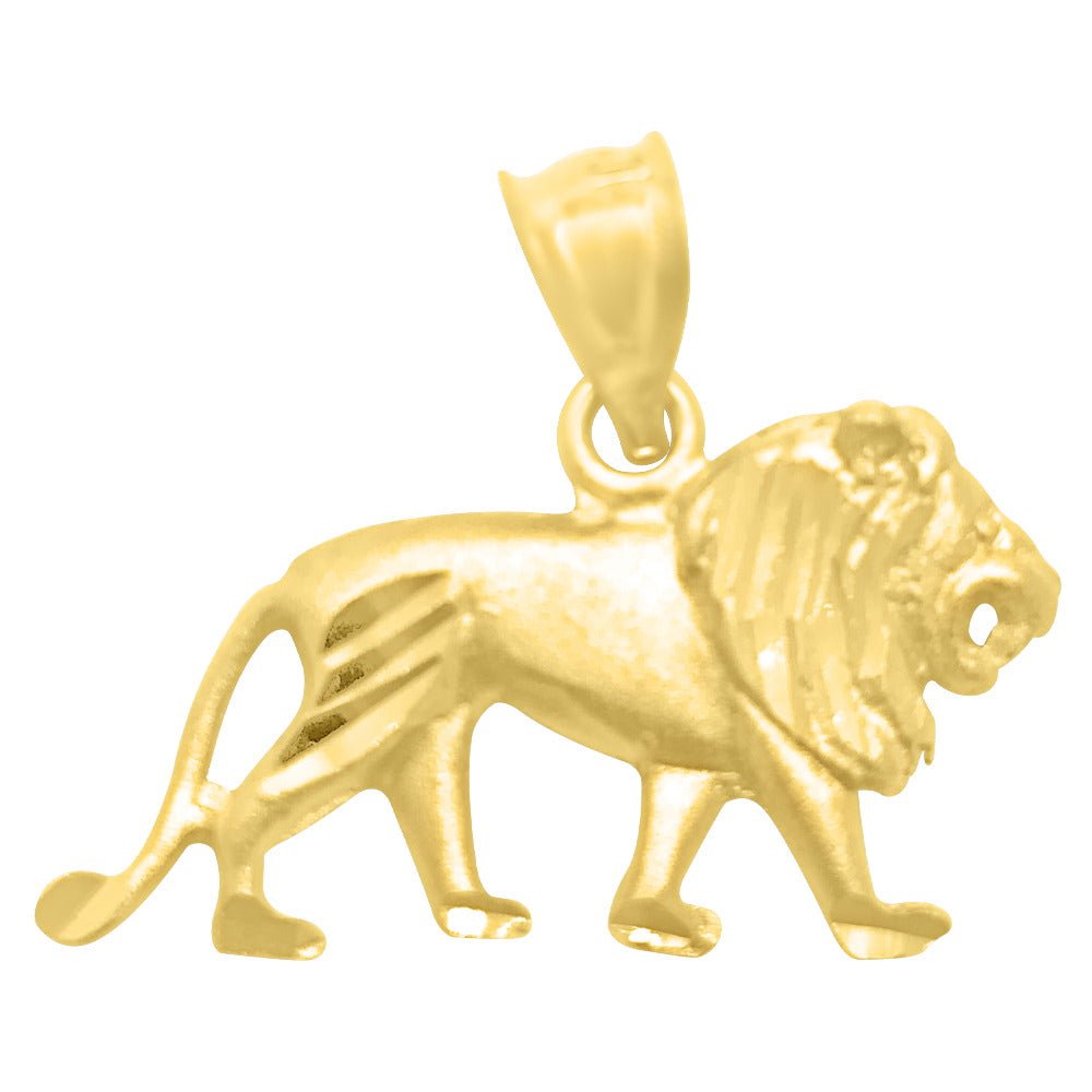 Walking Lion DC 10K Yellow Gold Pendant HipHopBling