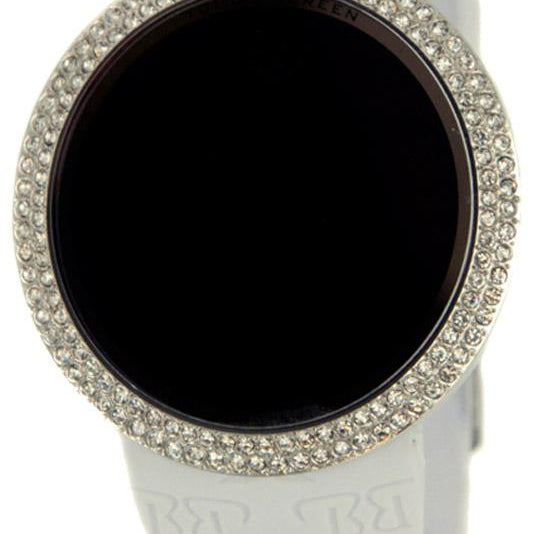White Touch Screen Digital Watch Bling Bling HipHopBling