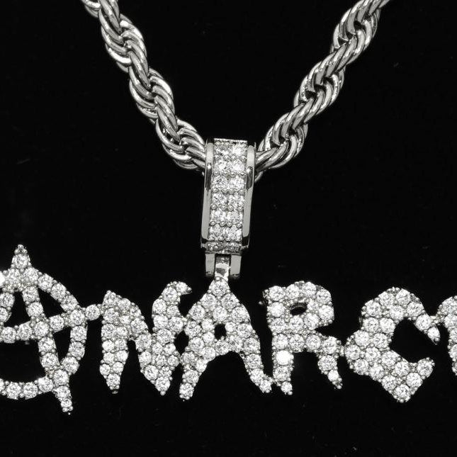 Xanarchy Iced Out Official Pendant & Chain | Lil Xan White Gold HipHopBling