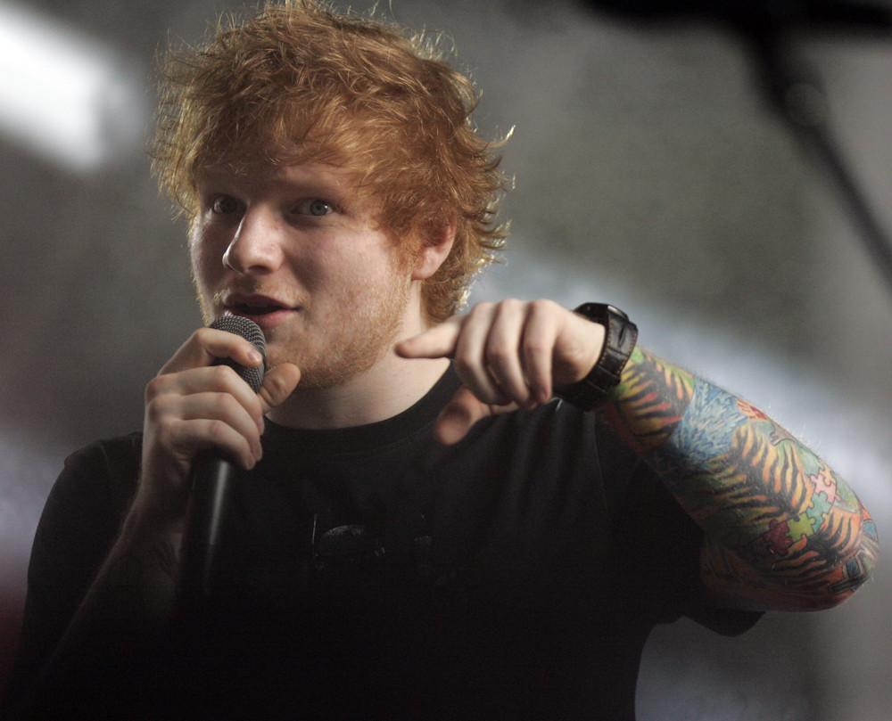 Ed Sheeran, Eminem and 50 Cent Pose With Revival Plaque For New Sheeran Album - HipHopBling