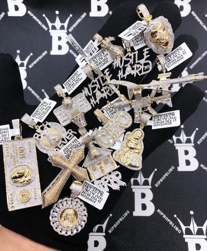 10K Gold Diamond Pendants - HipHopBling