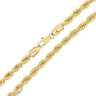 [$1] Gold Chain Necklaces 4MM Rope 18 IN No Pendant: FREE Chain Only HipHopBling