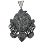 1 of 1 Custom Rich Kid Black CZ Iced Out Pendant HipHopBling