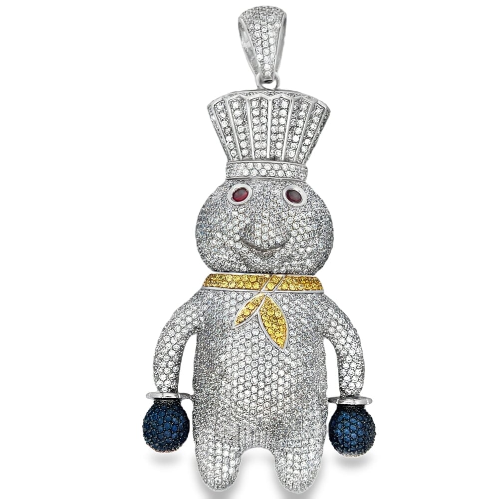 1 of 1 Custom XL Dough Boy CZ Iced Out Pendant HipHopBling