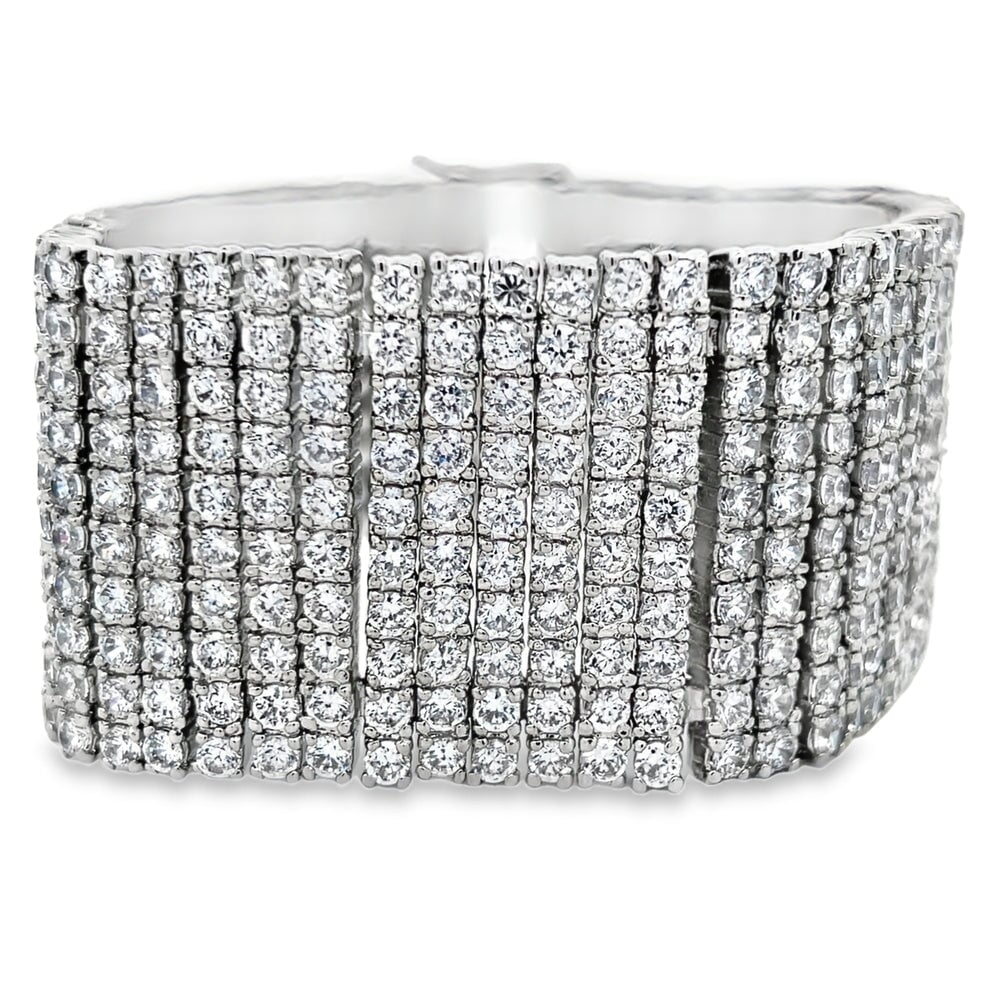 10 Row CZ Tennis Bracelet HipHopBling