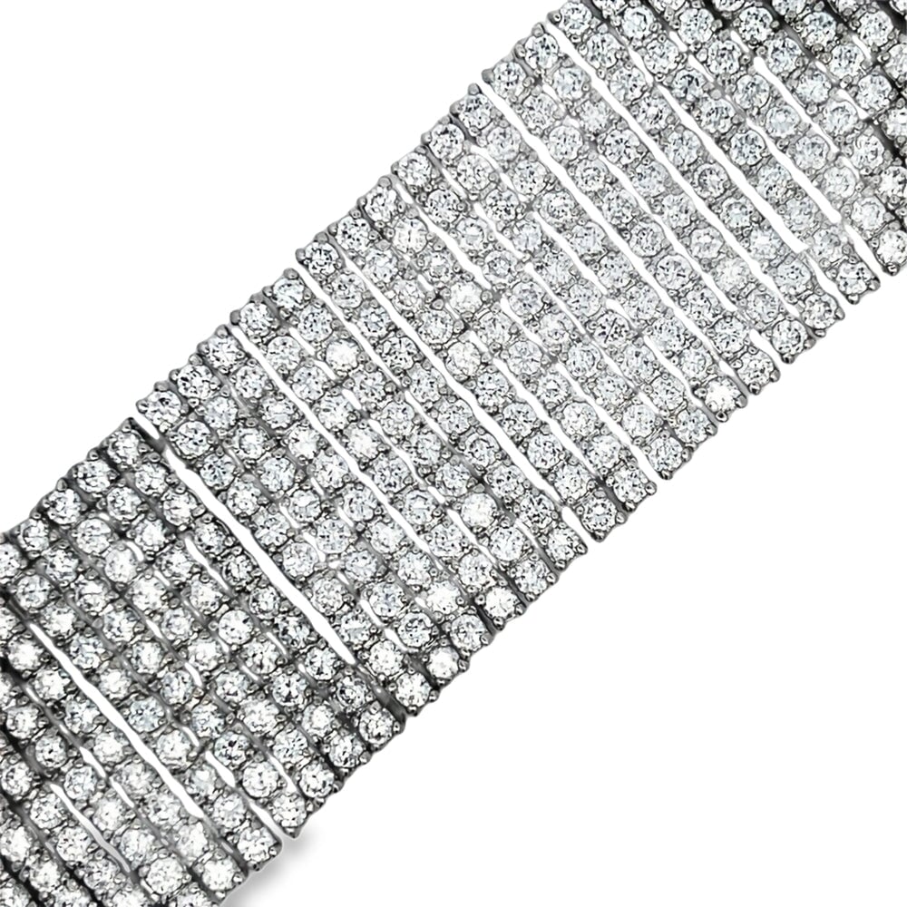 10 Row CZ Tennis Bracelet HipHopBling