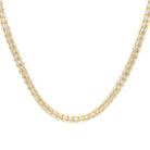 10K Yellow Gold Ice Diamond Cut Chain 3MM 8" Bracelet HipHopBling