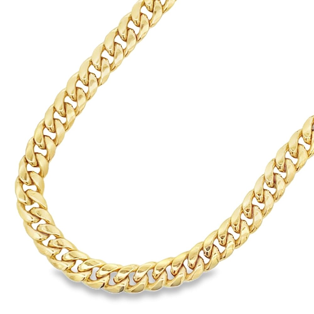 10K Yellow Gold Miami Cuban Chain Lightweight 6MM 18" HipHopBling