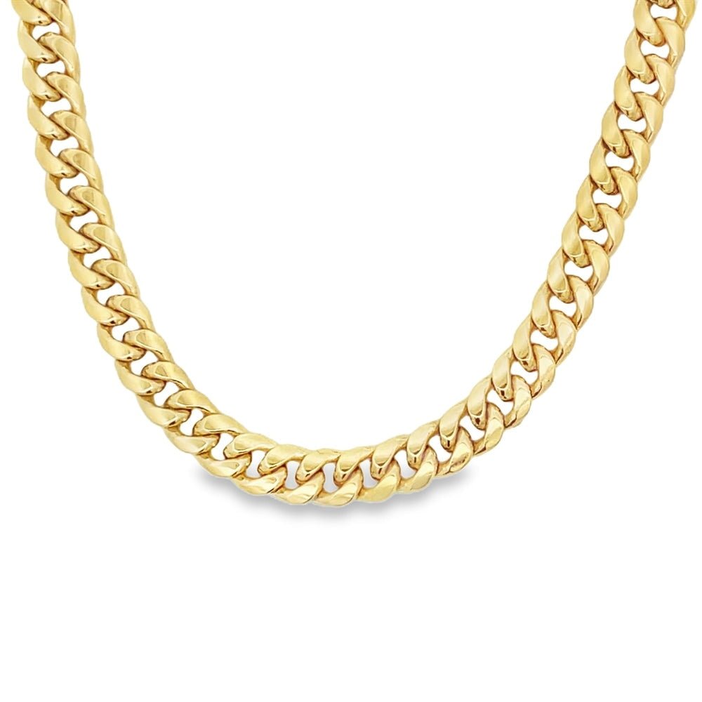 10K Yellow Gold Miami Cuban Chain Lightweight 6MM 18" HipHopBling