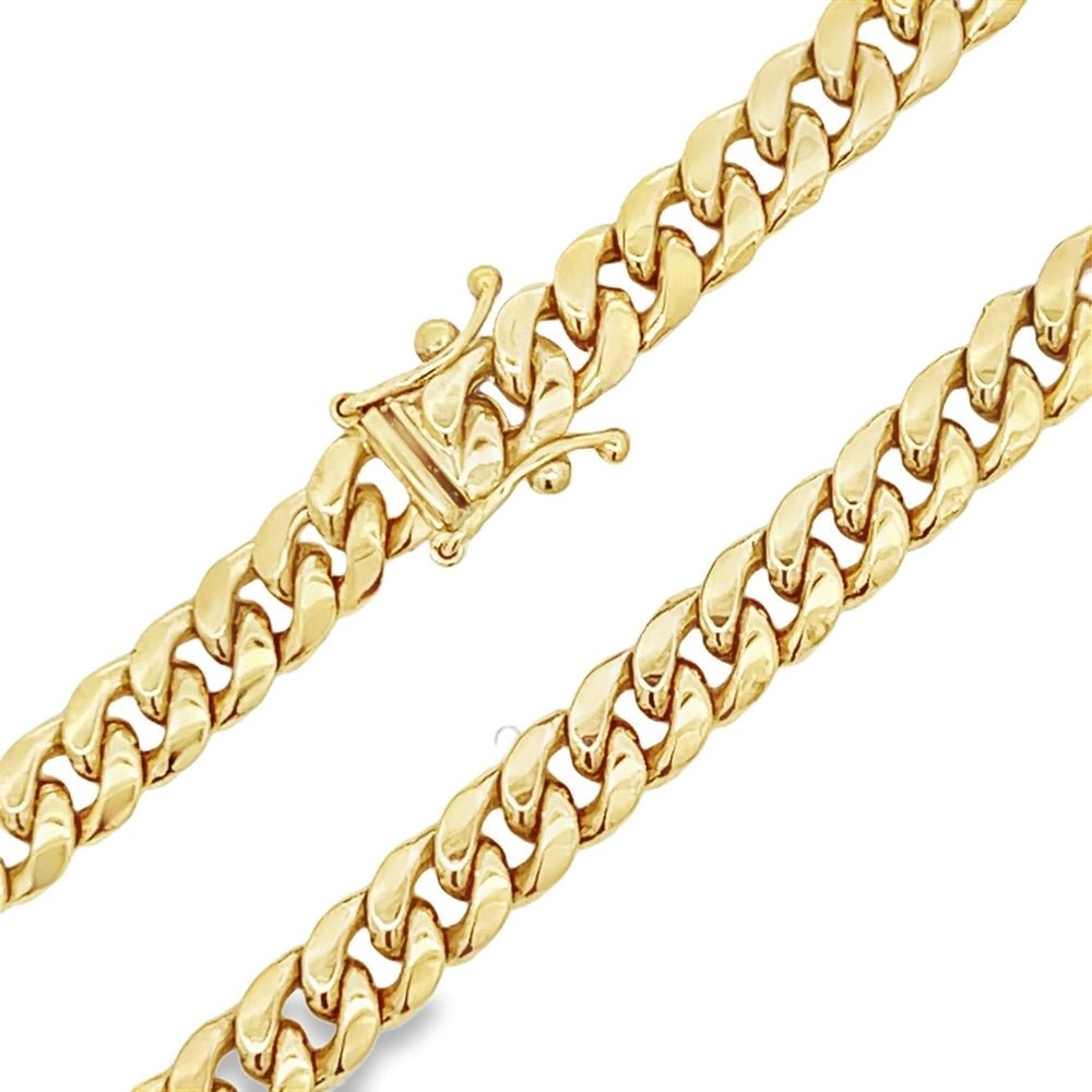 10K Yellow Gold Miami Cuban Chain Lightweight 6MM 18" HipHopBling