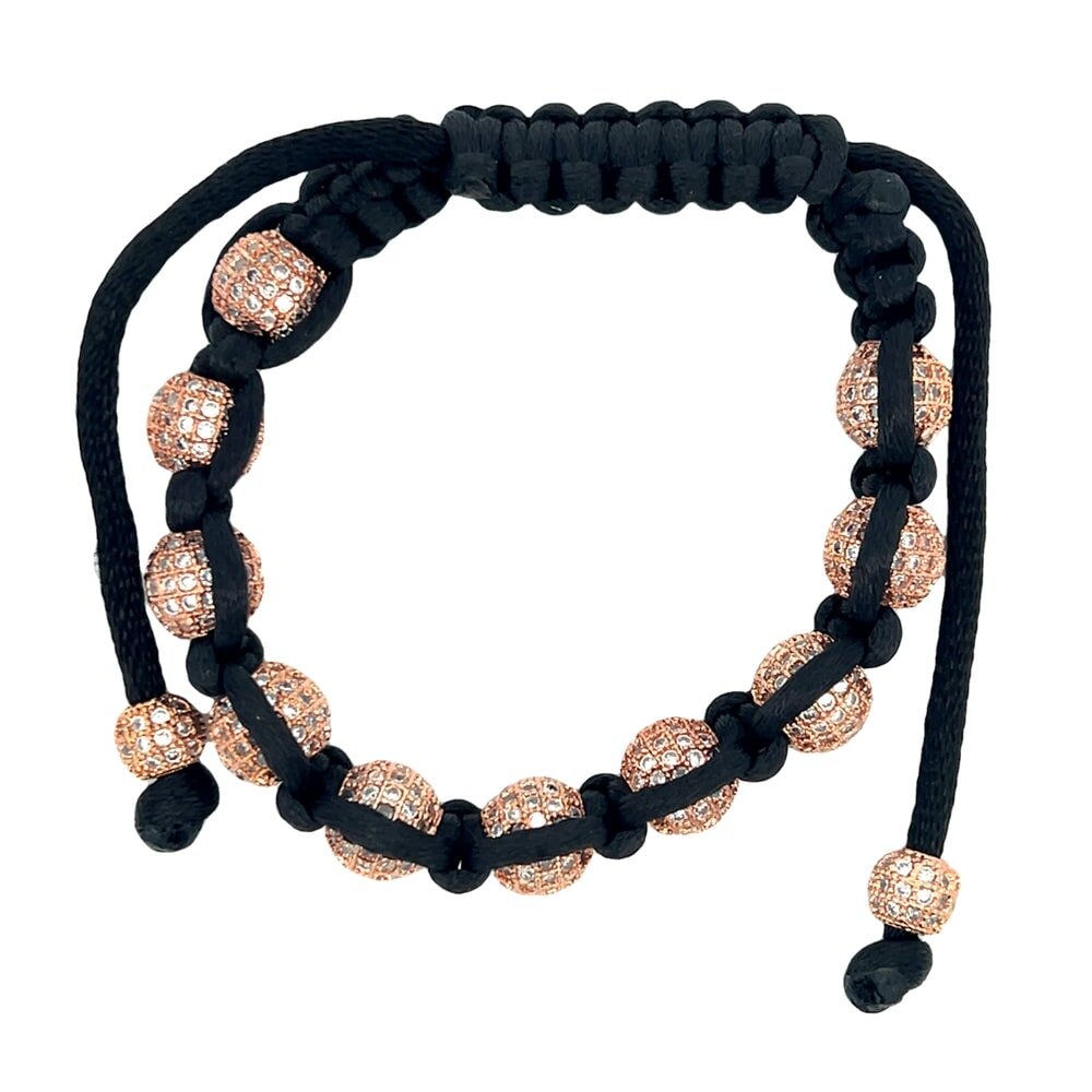 10MM 10 Ball CZ Disco Ball Bracelet Rose gold HipHopBling