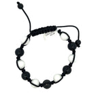 11MM Black & White .90cttw Diamond Disco Ball Bracelet .925 Sterling Silver HipHopBling
