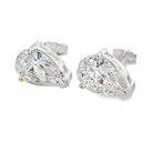 11MM X 8MM Pear Cut CZ Stud Earrings .925 Sterling Silver HipHopBling
