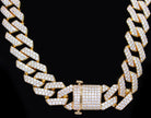 19MM Turkish Cuban Bling Bling Chain White / Yellow Gold Yellow Gold 18" HipHopBling