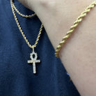 2 Gold Chains & Bracelet Bundle [22 IN, 24 IN & 8 IN Bracelet] 14K Yellow Gold 4MM Rope HipHopBling