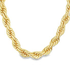 2 Gold Chains & Bracelet Bundle [22 IN, 24 IN & 8 IN Bracelet] 14K Yellow Gold 4MM Rope HipHopBling