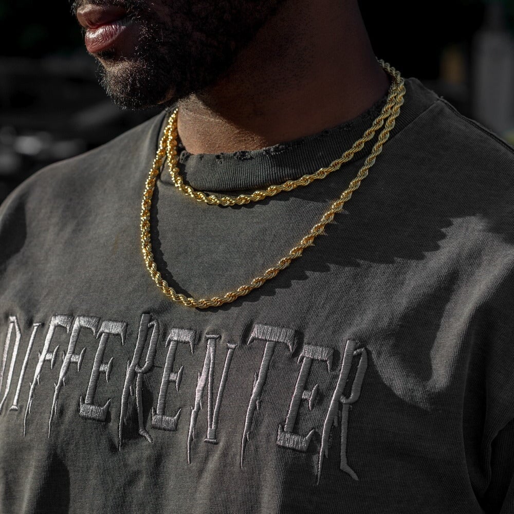 2 Gold Chains & Bracelet Bundle [22 IN, 24 IN & 8 IN Bracelet] 14K Yellow Gold 4MM Rope HipHopBling