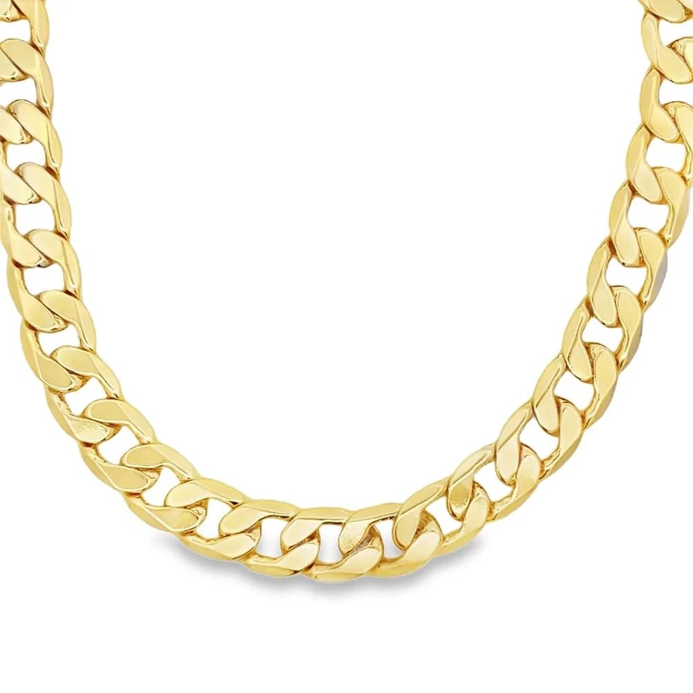 2 Gold Chains & Bracelet Bundle [22 IN, 24 IN & 8 IN Bracelet] 14K Yellow Gold 6MM Cuban HipHopBling