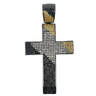 3 Color CZ Black Cross Iced Out Pendant HipHopBling