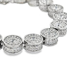 3D 2 Sided Thick Cluster Link CZ Hip Hop Bracelet HipHopBling