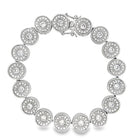 3D 2 Sided Thick Cluster Link CZ Hip Hop Bracelet HipHopBling