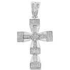 3D Effect Cross CZ Iced Out Pendant HipHopBling