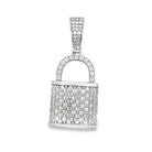 3D Padlock Emerald Cut 2.50cttw VVS Moissanite Pendant .925 Silver HipHopBling