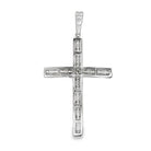 3D Tennis Cross Iced Out Moissanite Pendant .925 Sterling Silver HipHopBling