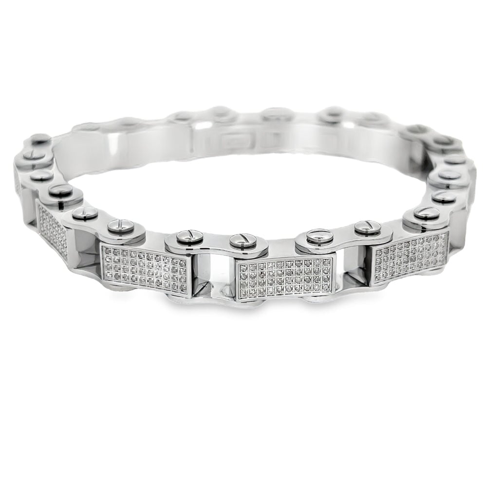 4.00cttw Diamond Bike Chain Link Bracelet HipHopBling