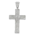 6 Row Clean Cross CZ Iced Out Pendant HipHopBling