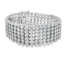 6 Row CZ Iced Out Bracelet .925 Sterling Silver HipHopBling