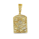 Africa Dog Tag Baguette VVS CZ Hip Hop Bling Bling Pendant Yellow Gold HipHopBling
