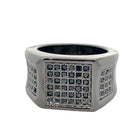All Black Cube Ice CZ Ring .925 Sterling Silver 8 HipHopBling