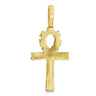 Ankh Tennis Cross CZ Iced Out Pendant Gold HipHopBling