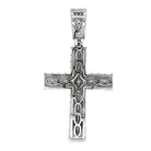 Baguette Cylinder Cross CZ Hip Hop Iced Out Pendant White Gold HipHopBling