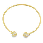 Ball CZ Bracelet .925 Sterling Silver Gold HipHopBling